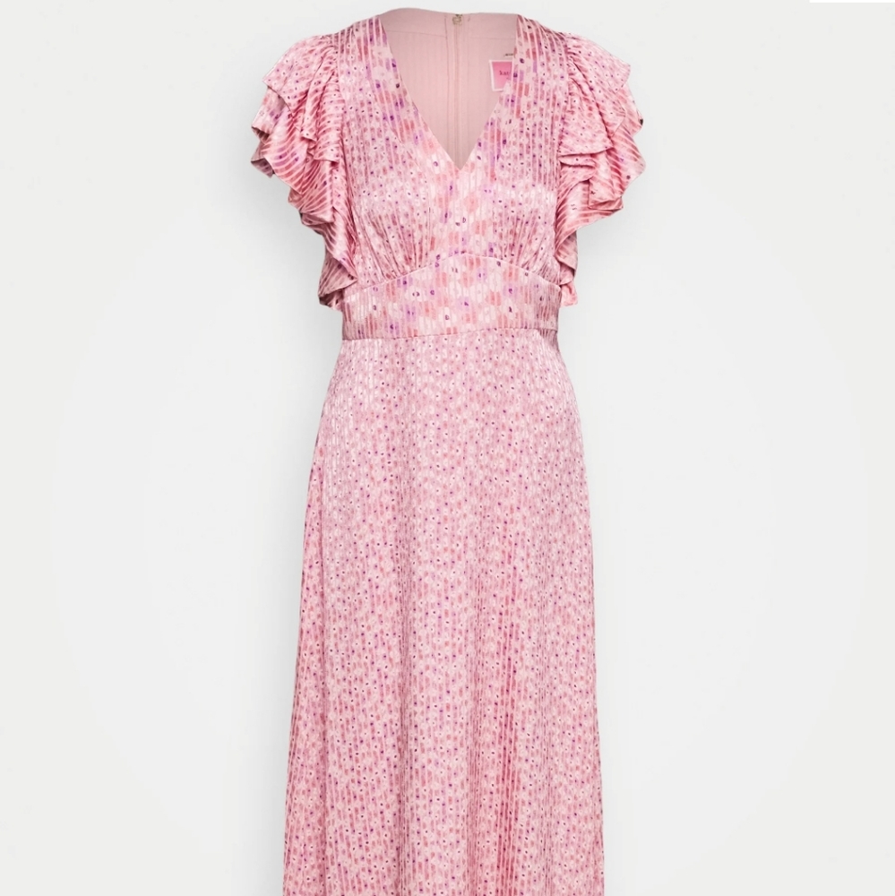 KATE SPADE poppy field devoré dress pink size 8